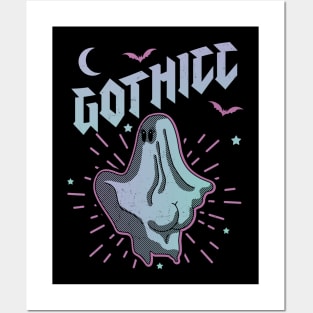 Gothicc Thicc Goth Aesthetic Pastel Cute Ghost Halloween Posters and Art